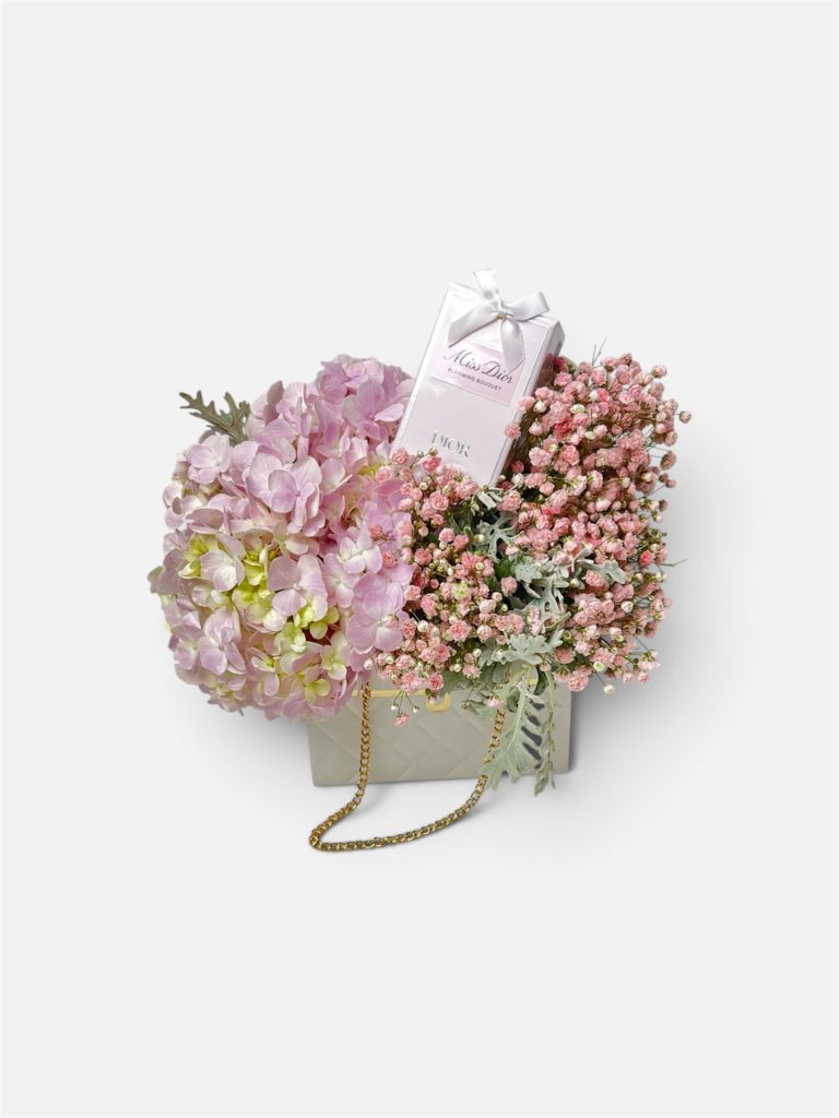 Stunning Pink Hydrangea Flower Handbag