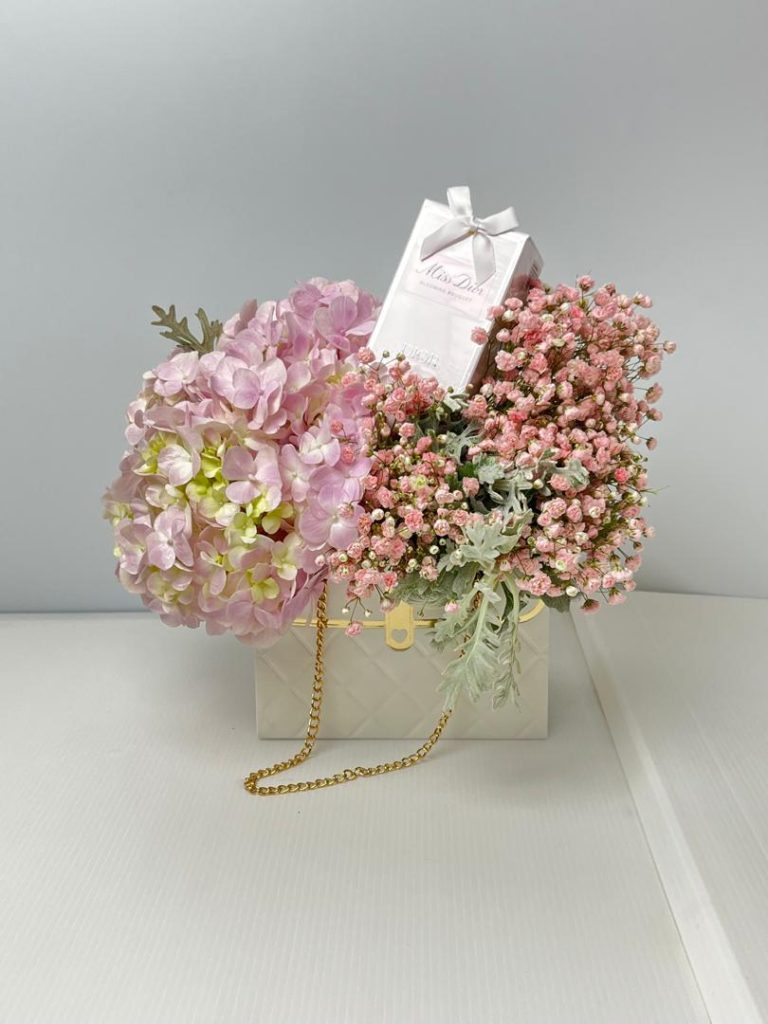 Stunning Pink Hydrangea Flower Handbag