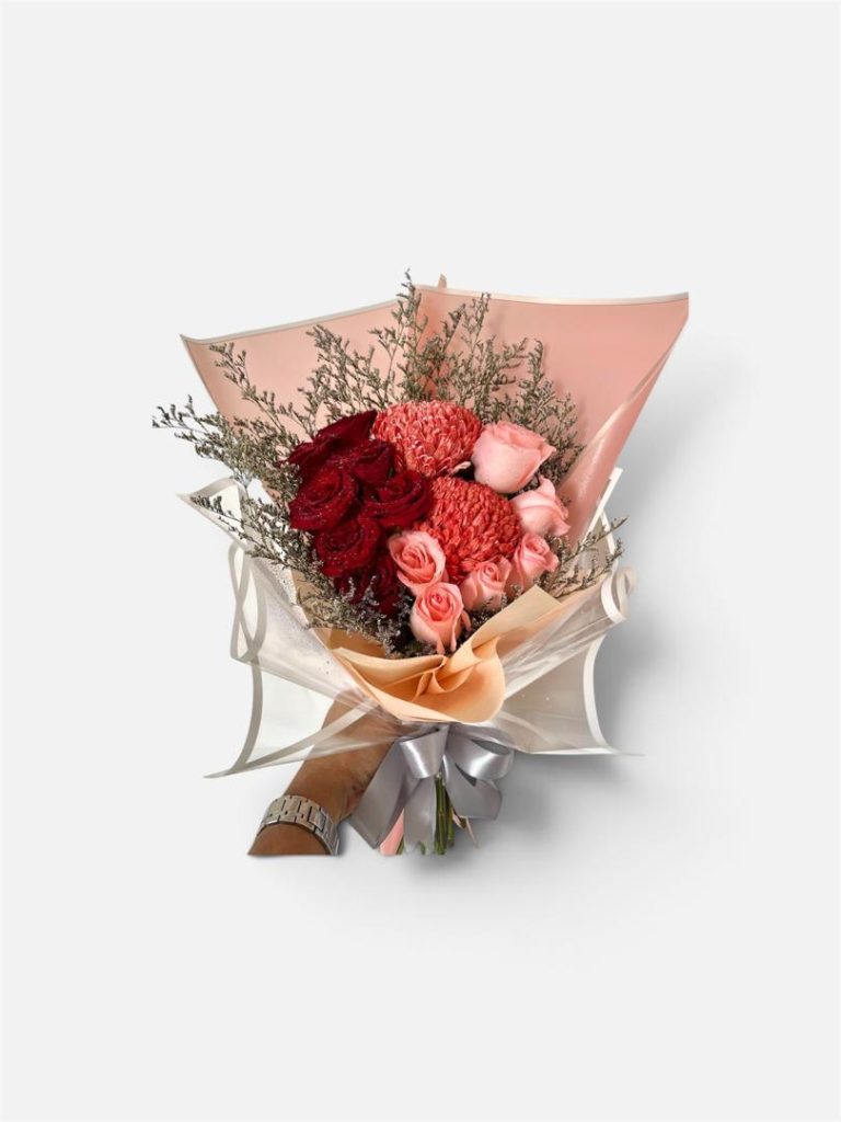 Romantic Red n Pink Rose Bouquet